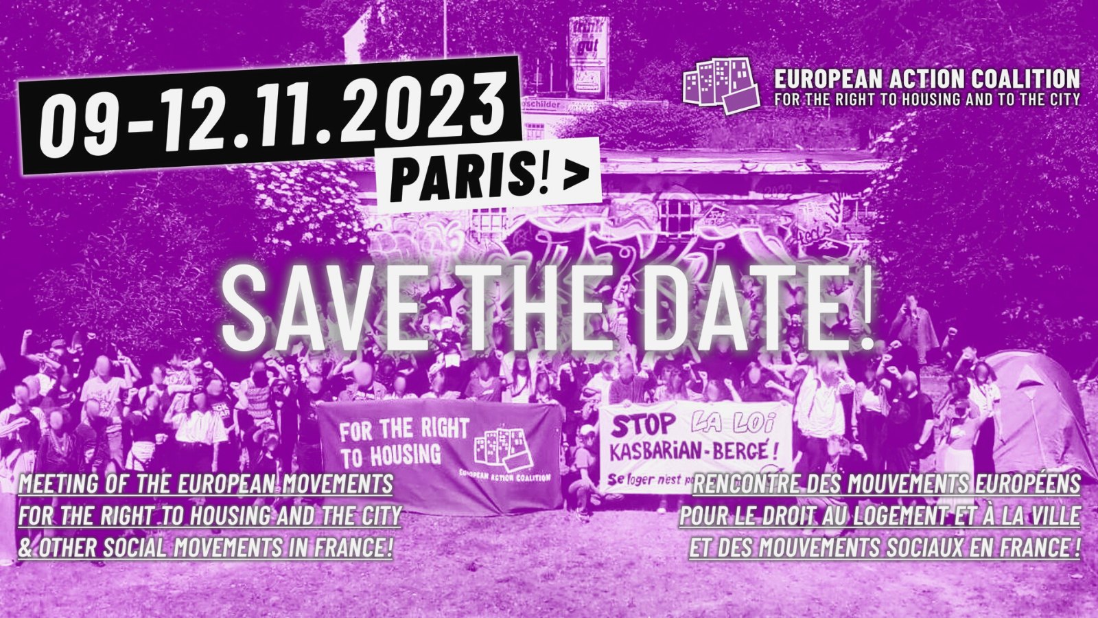 À Paris avec la Coalition Européenne d’Action pour le droit au logement et à la ville