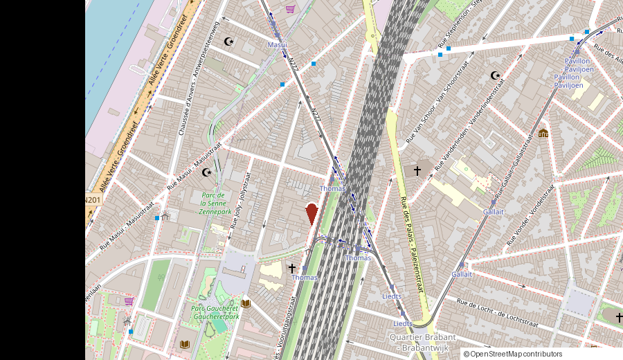 Plan : rue du Progrès 333, 1030 Schaerbeek