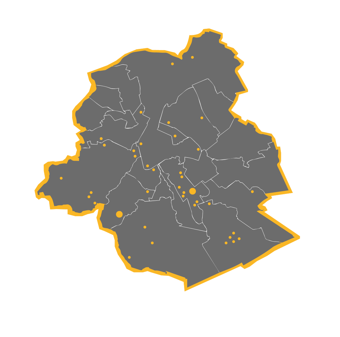 Carte des projets de l'agence occupations temporaires